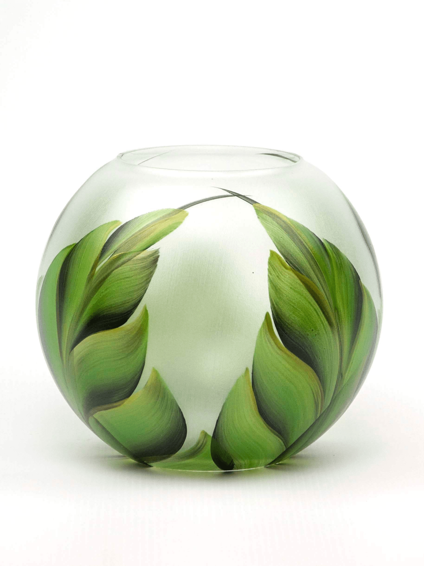 Handpainted Glass Vase for Flowers | Painted Art Glass Vase | Interior Design Home Room Decor Tropical | Table vase 6 inch - Mervyns