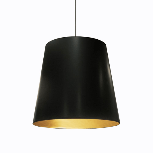 Harper 1LT Oversized Drum Pendant, Large - Black/Gold - Mervyns