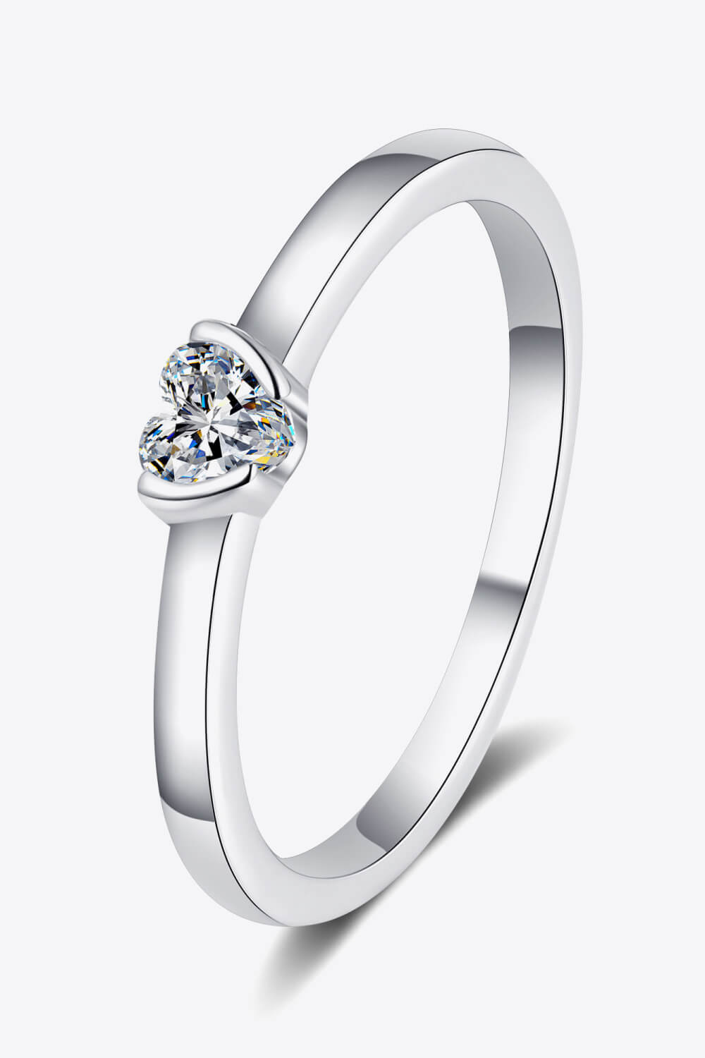 Heart - Shaped Moissanite Solitaire Ring - Mervyns