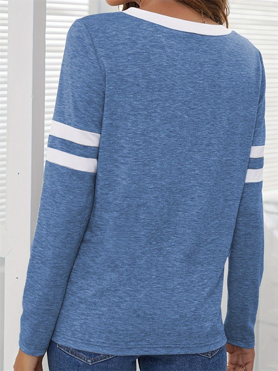 Heathered V - Neck Long Sleeve T-Shirt - Mervyns