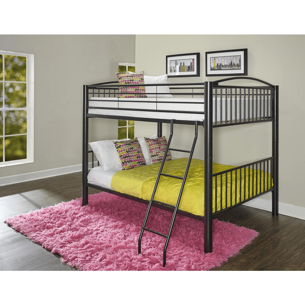 Heavy Metal Black Full Over Full Bunk Bed - Mervyns