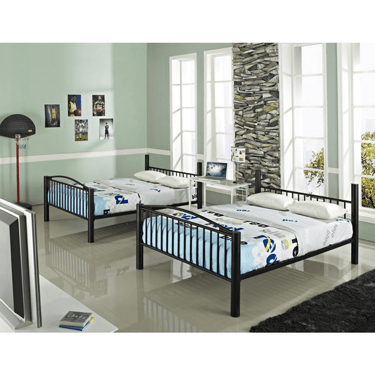 Heavy Metal Black Full Over Full Bunk Bed - Mervyns
