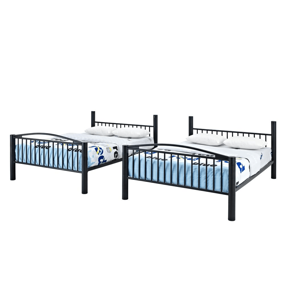 Heavy Metal Black Full Over Full Bunk Bed - Mervyns