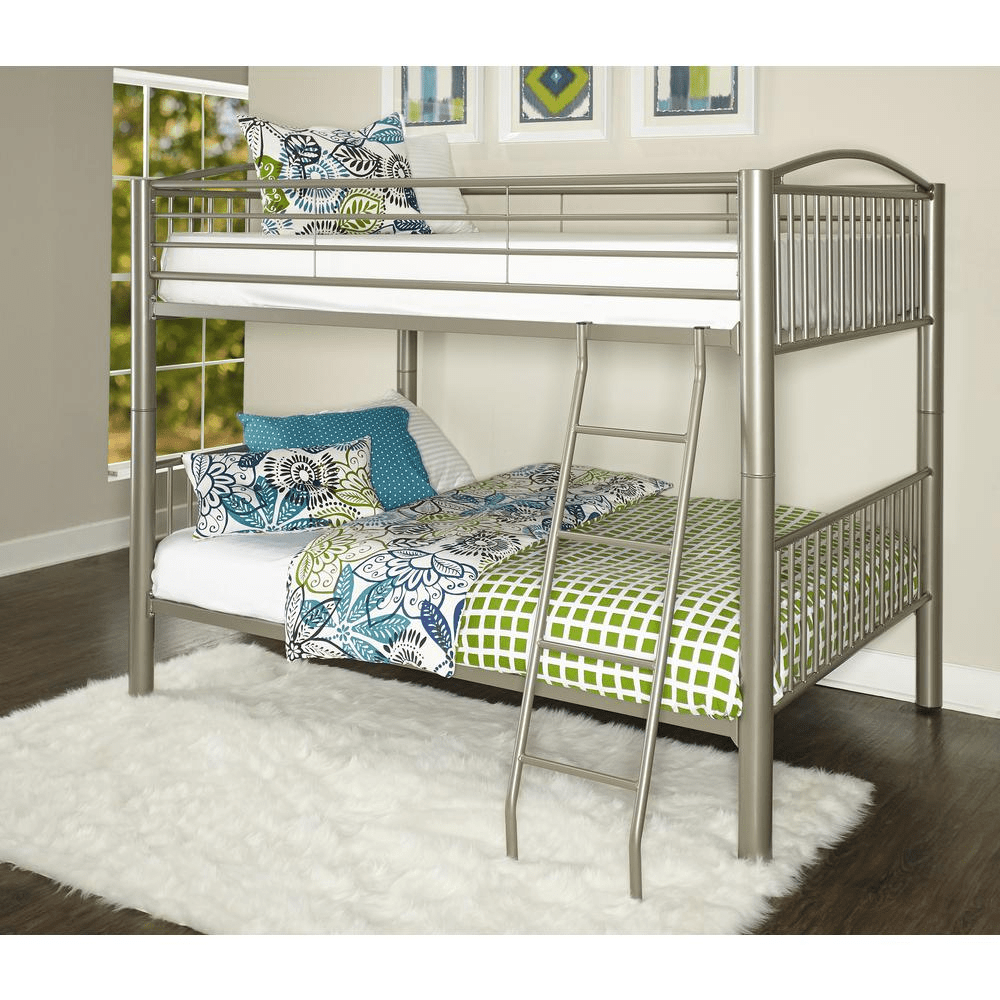 Heavy Metal Pewter Full Over Full Bunk Bed - Mervyns