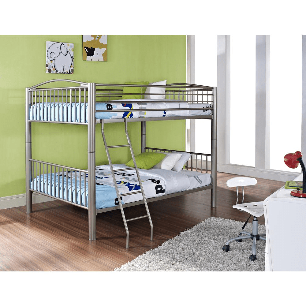 Heavy Metal Pewter Full Over Full Bunk Bed - Mervyns