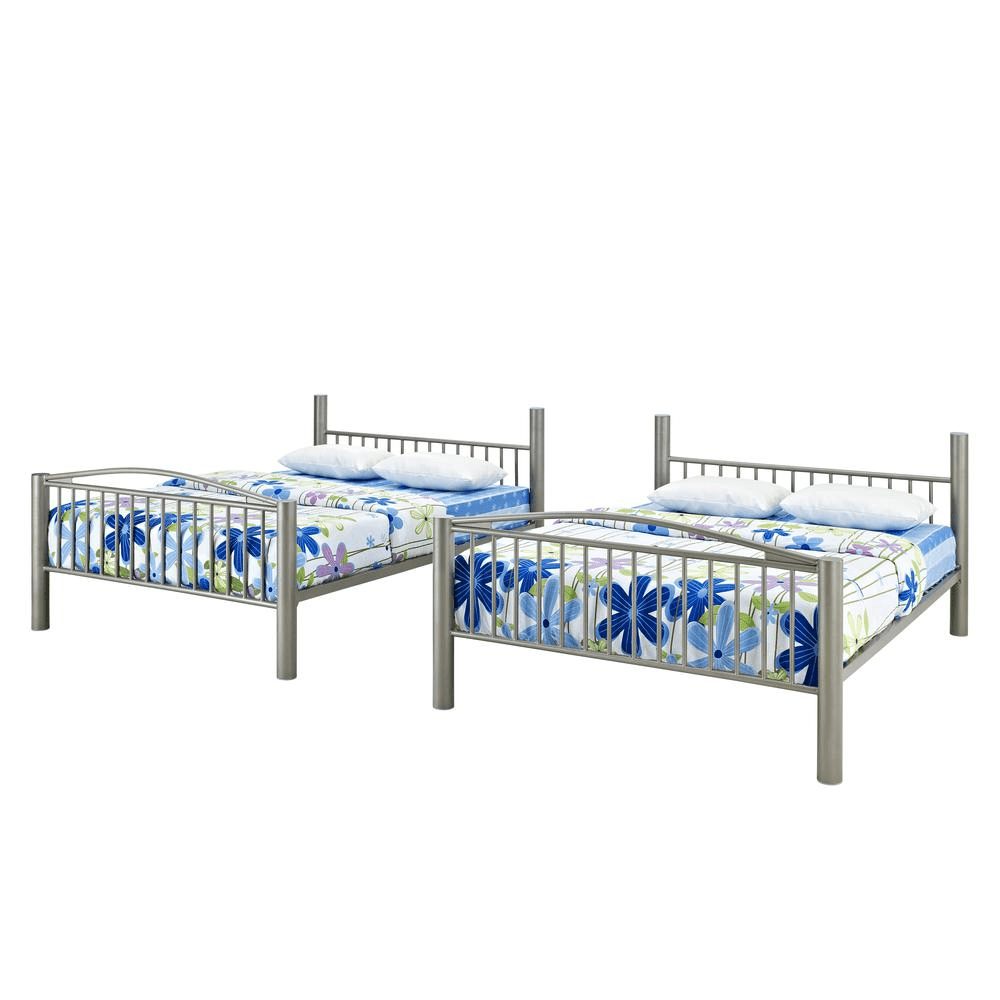 Heavy Metal Pewter Full Over Full Bunk Bed - Mervyns