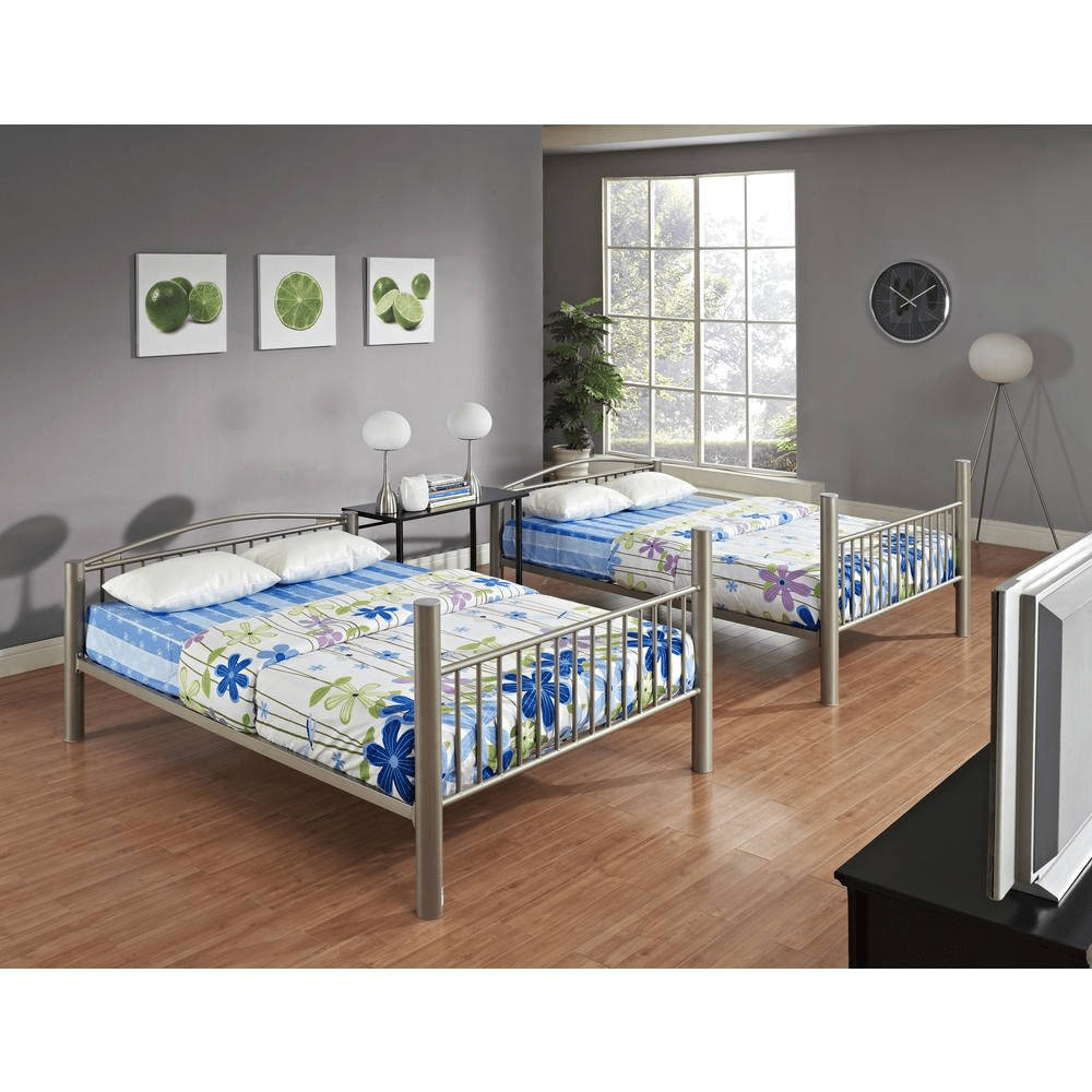 Heavy Metal Pewter Full Over Full Bunk Bed - Mervyns
