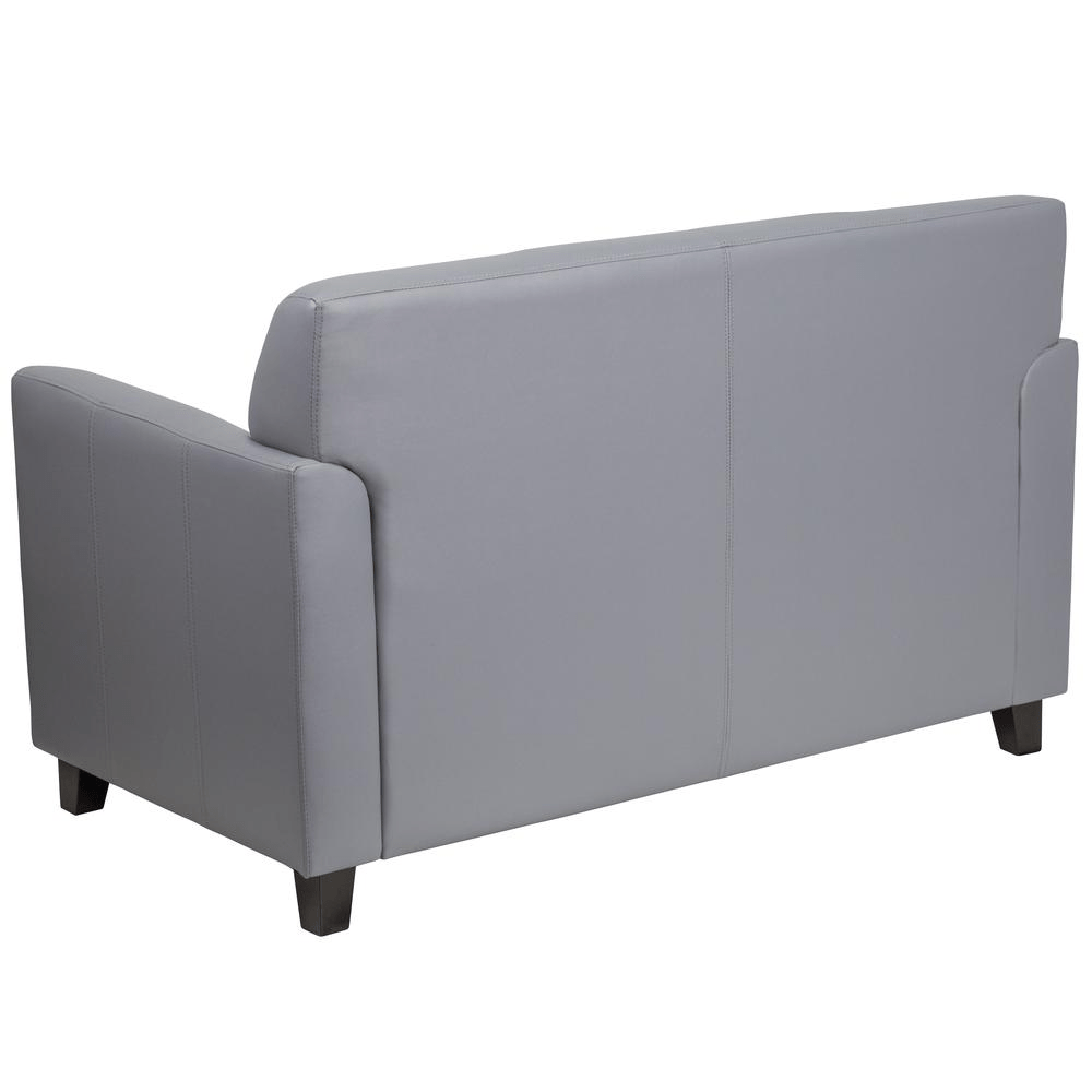 HERCULES Diplomat Series Gray LeatherSoft Loveseat - Mervyns