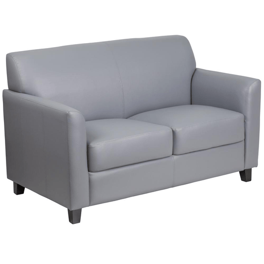 HERCULES Diplomat Series Gray LeatherSoft Loveseat - Mervyns