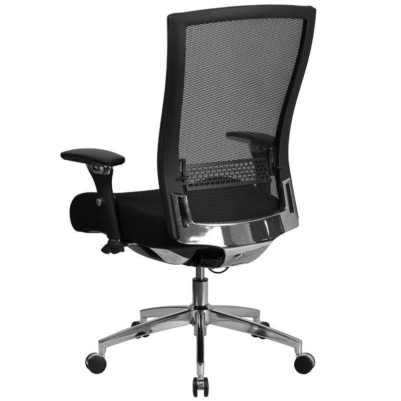 HERCULES Series 24/7 Intensive Use 300 lb. Rated Black Mesh Multifunction Ergonomic Office Chair with Seat Slider - Mervyns