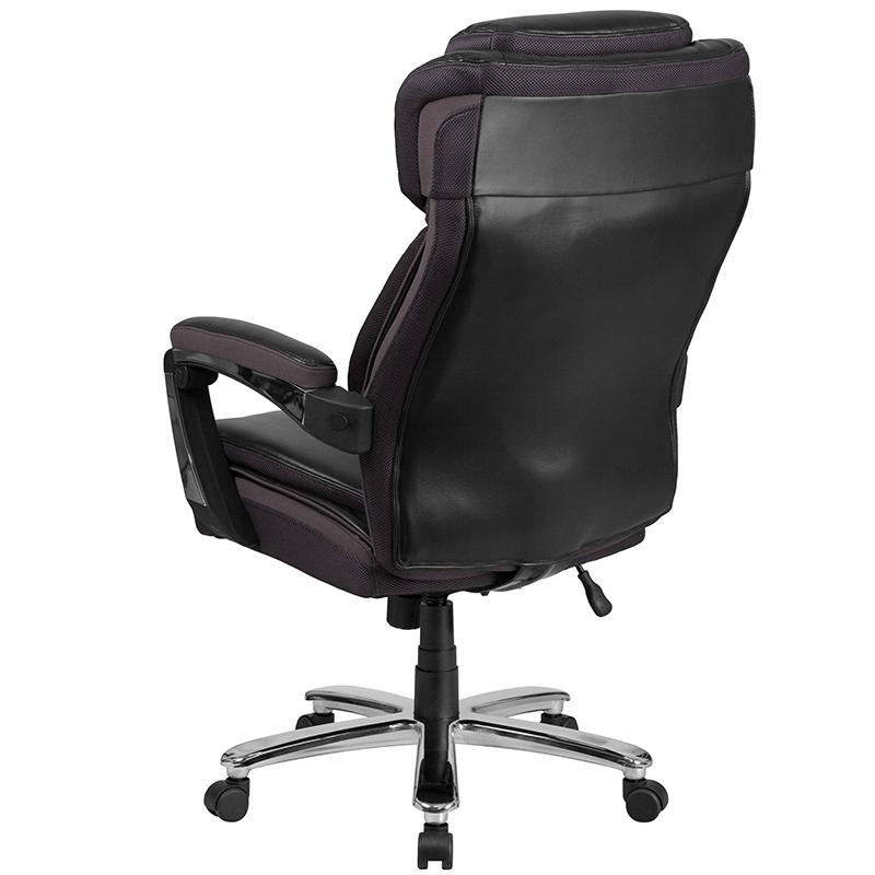 HERCULES Series Big & Tall 500 lb. Rated Black LeatherSoft Executive Swivel Ergonomic Office Chair with Adjustable Headrest - Mervyns