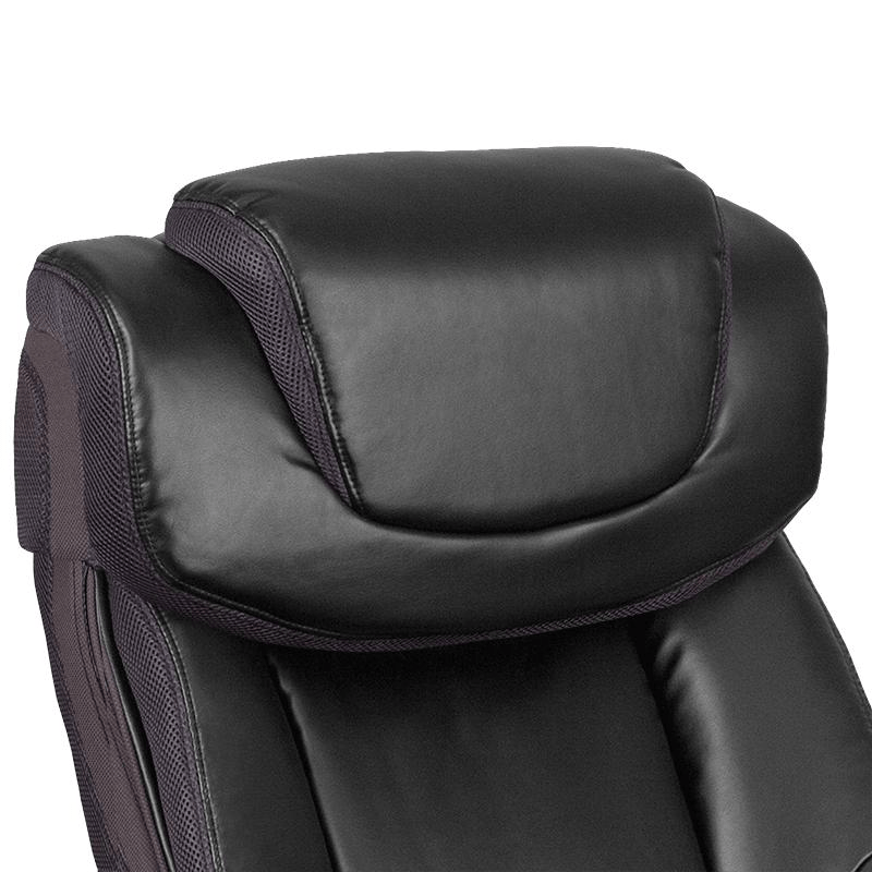 HERCULES Series Big & Tall 500 lb. Rated Black LeatherSoft Executive Swivel Ergonomic Office Chair with Adjustable Headrest - Mervyns