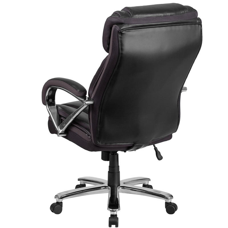 HERCULES Series Big & Tall 500 lb. Rated Black LeatherSoft Executive Swivel Ergonomic Office Chair with Extra Wide Seat - Mervyns