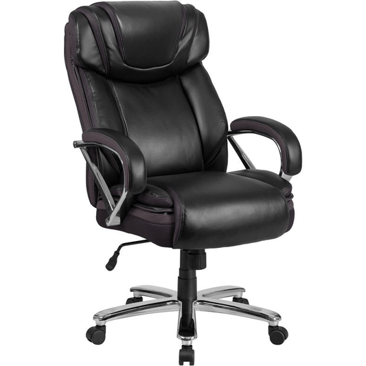 HERCULES Series Big & Tall 500 lb. Rated Black LeatherSoft Executive Swivel Ergonomic Office Chair with Extra Wide Seat - Mervyns