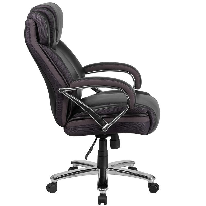 HERCULES Series Big & Tall 500 lb. Rated Black LeatherSoft Executive Swivel Ergonomic Office Chair with Extra Wide Seat - Mervyns