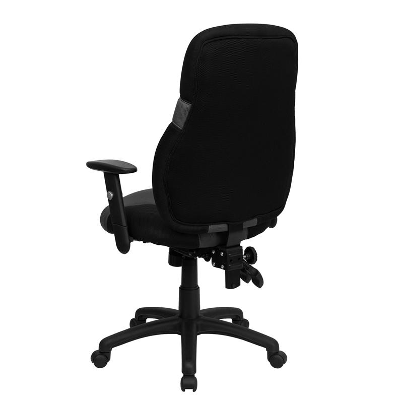 High Back Ergonomic Black and Gray Mesh Swivel Task Office Chair with Adjustable Arms - Mervyns