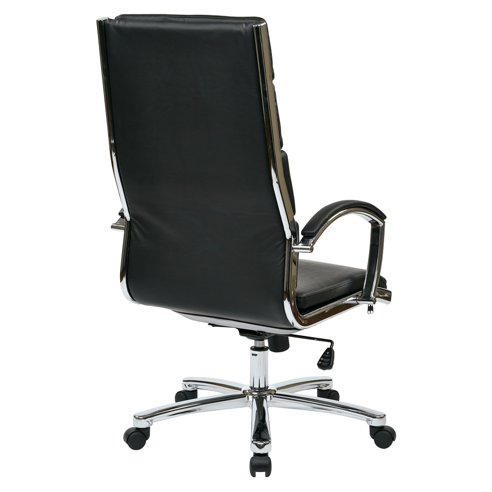 High Back Executive Black Faux Leather Chair - Mervyns