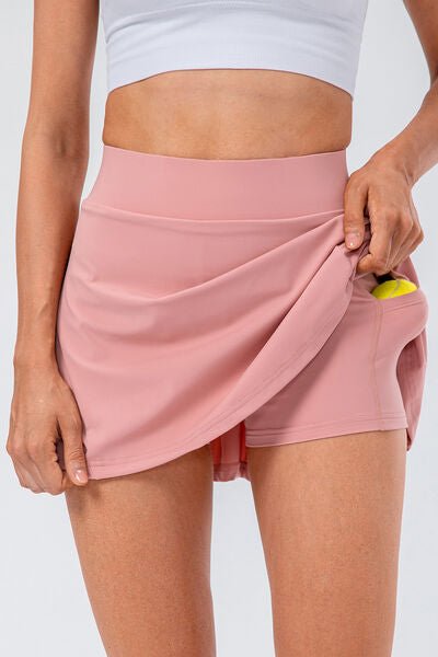 High Waist Pleated Active Skirt - Mervyns