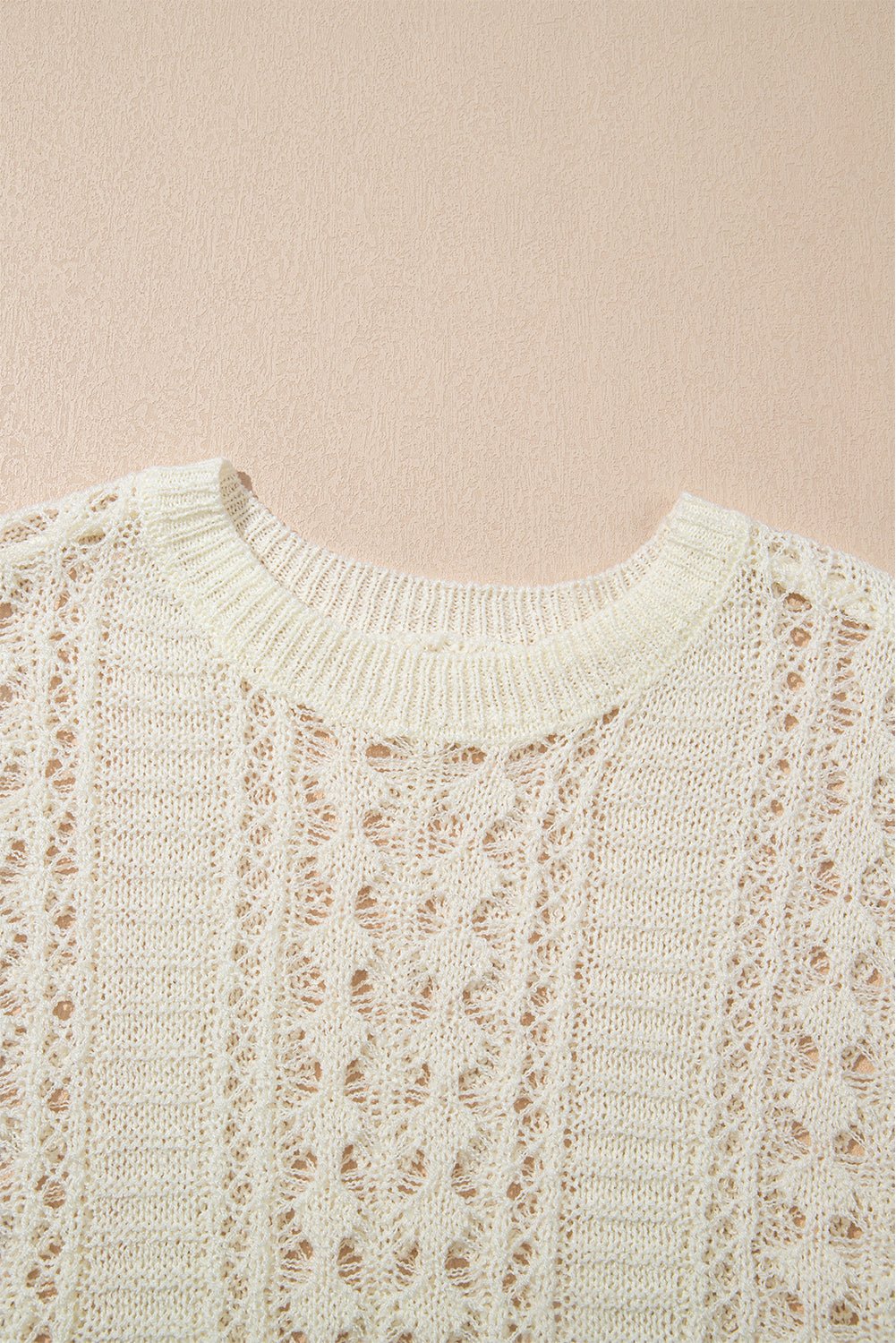 Hollow Out Drop Shoulder Sweater - Mervyns