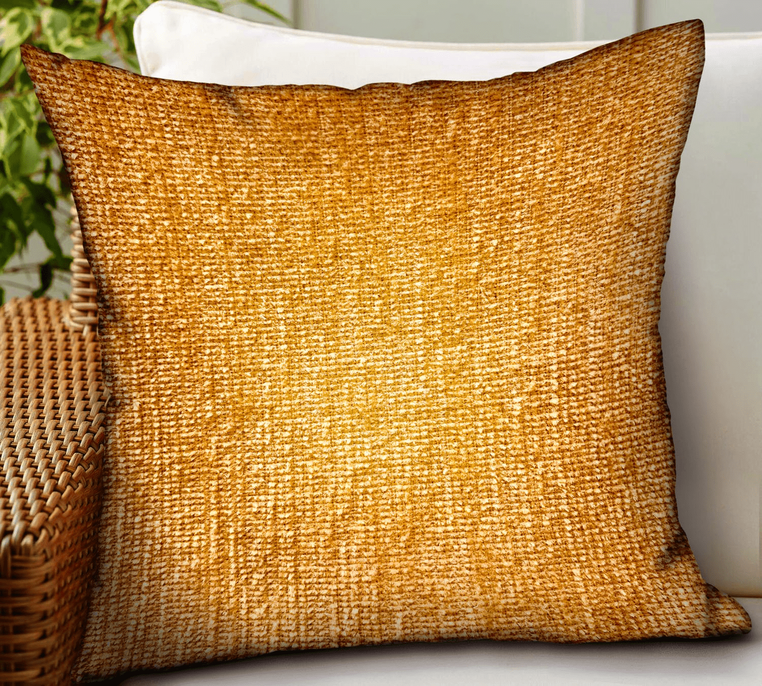 Honey Lust Brown Solid Luxury Outdoor/Indoor Throw Pillow - Mervyns