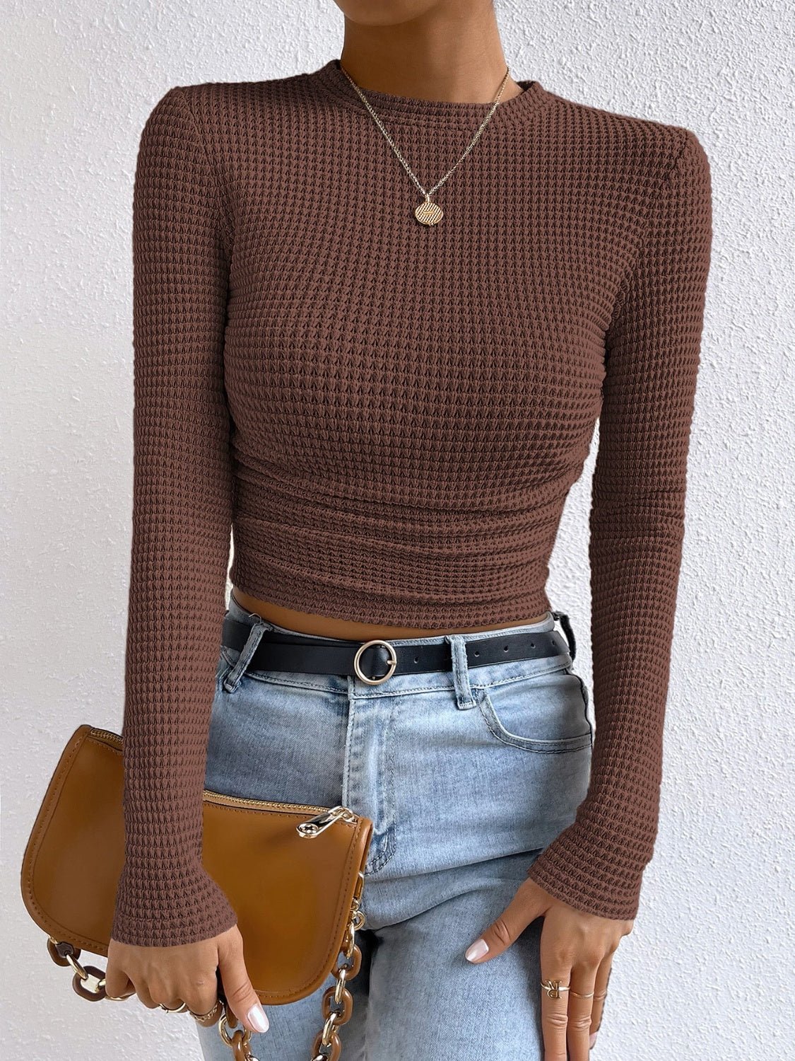 Honey Round Neck Long Sleeve T-Shirt - Mervyns