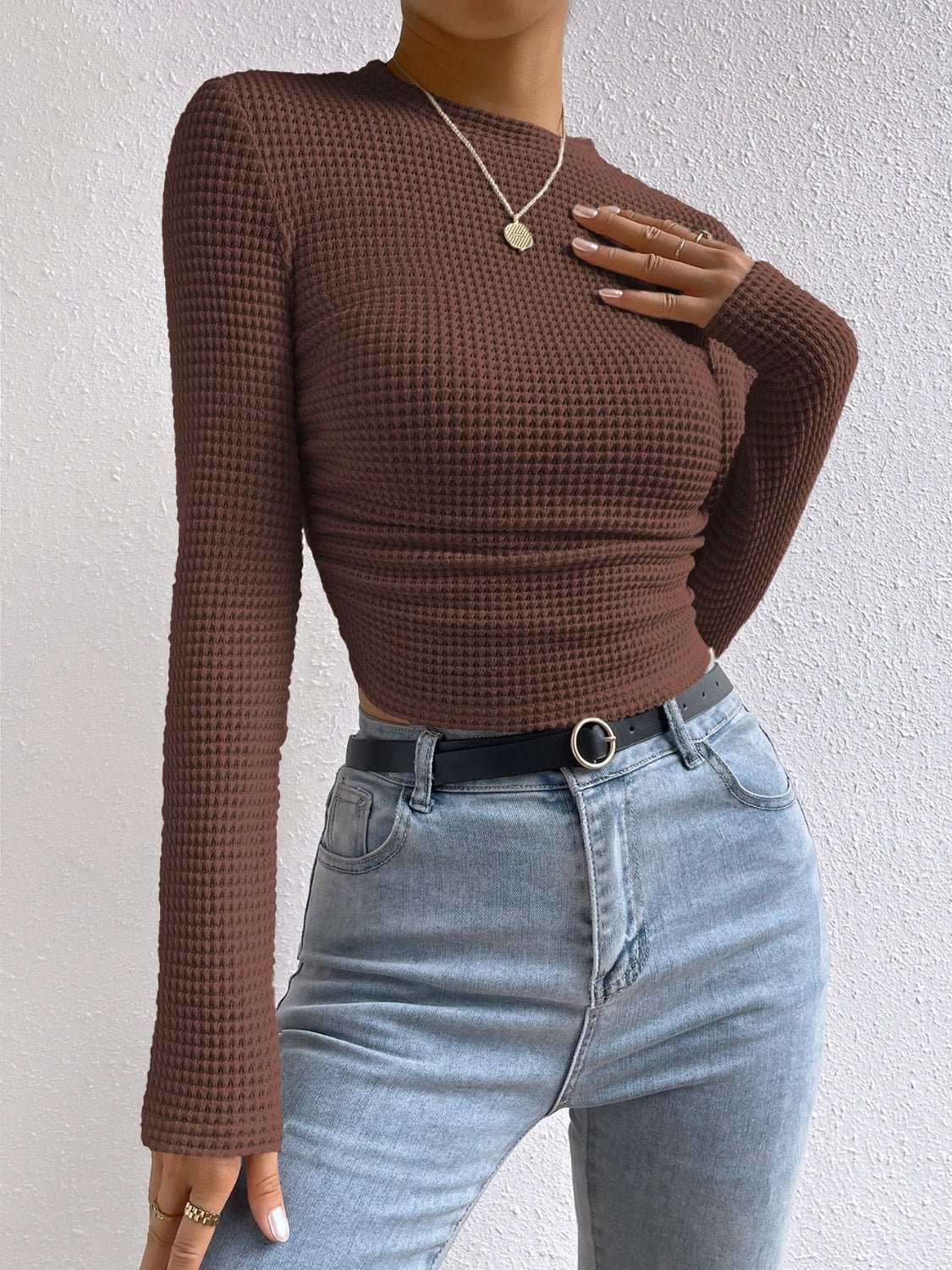 Honey Round Neck Long Sleeve T-Shirt - Mervyns