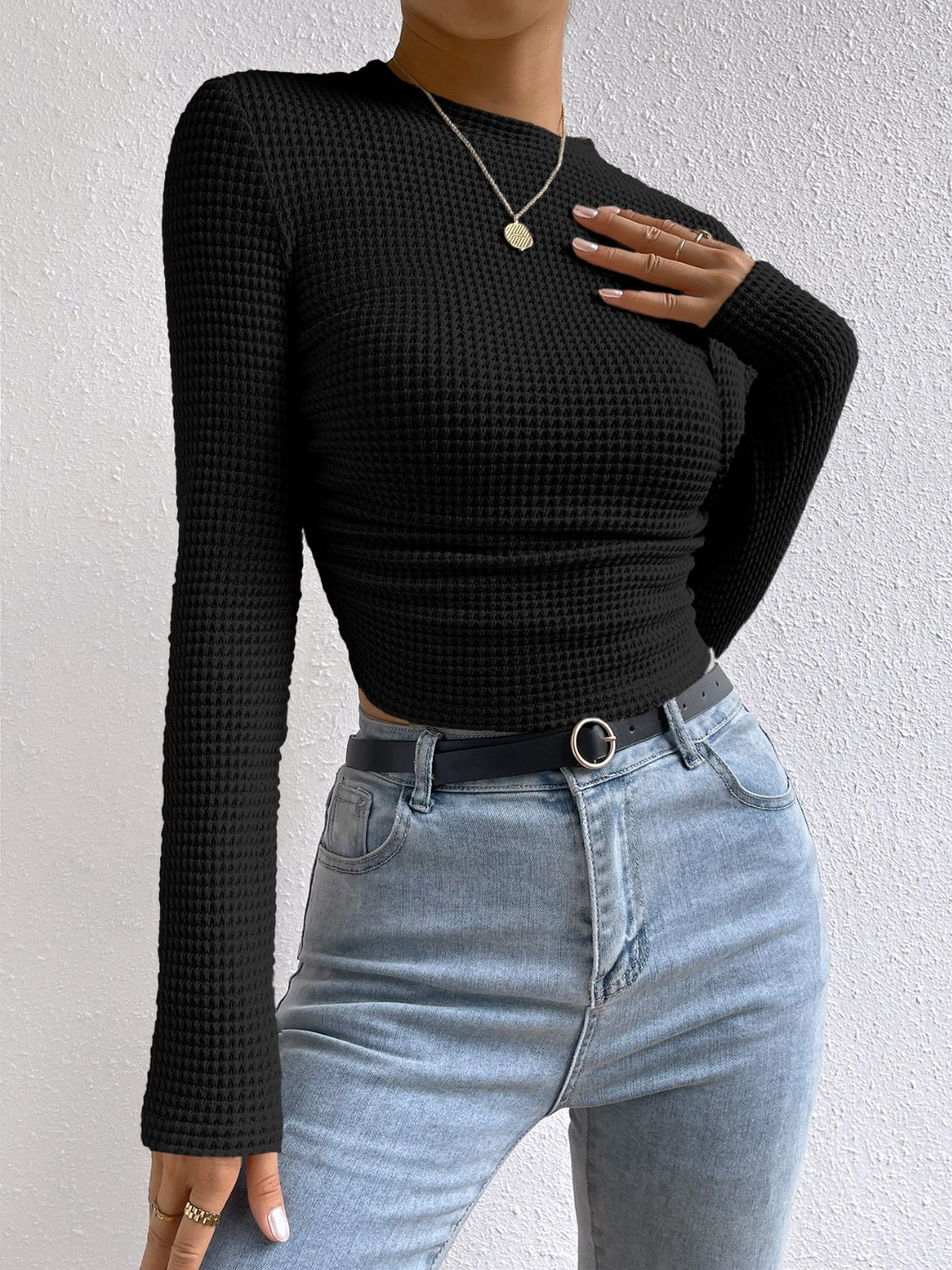 Honey Round Neck Long Sleeve T-Shirt - Mervyns