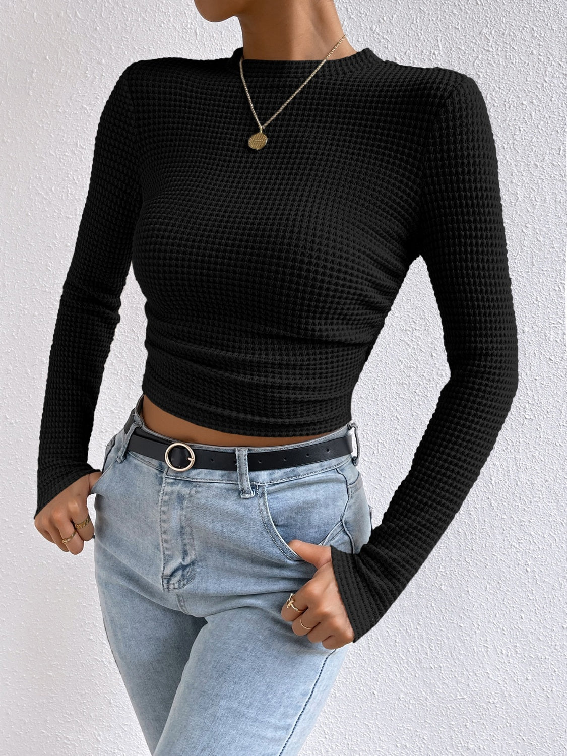 Honey Round Neck Long Sleeve T-Shirt - Mervyns