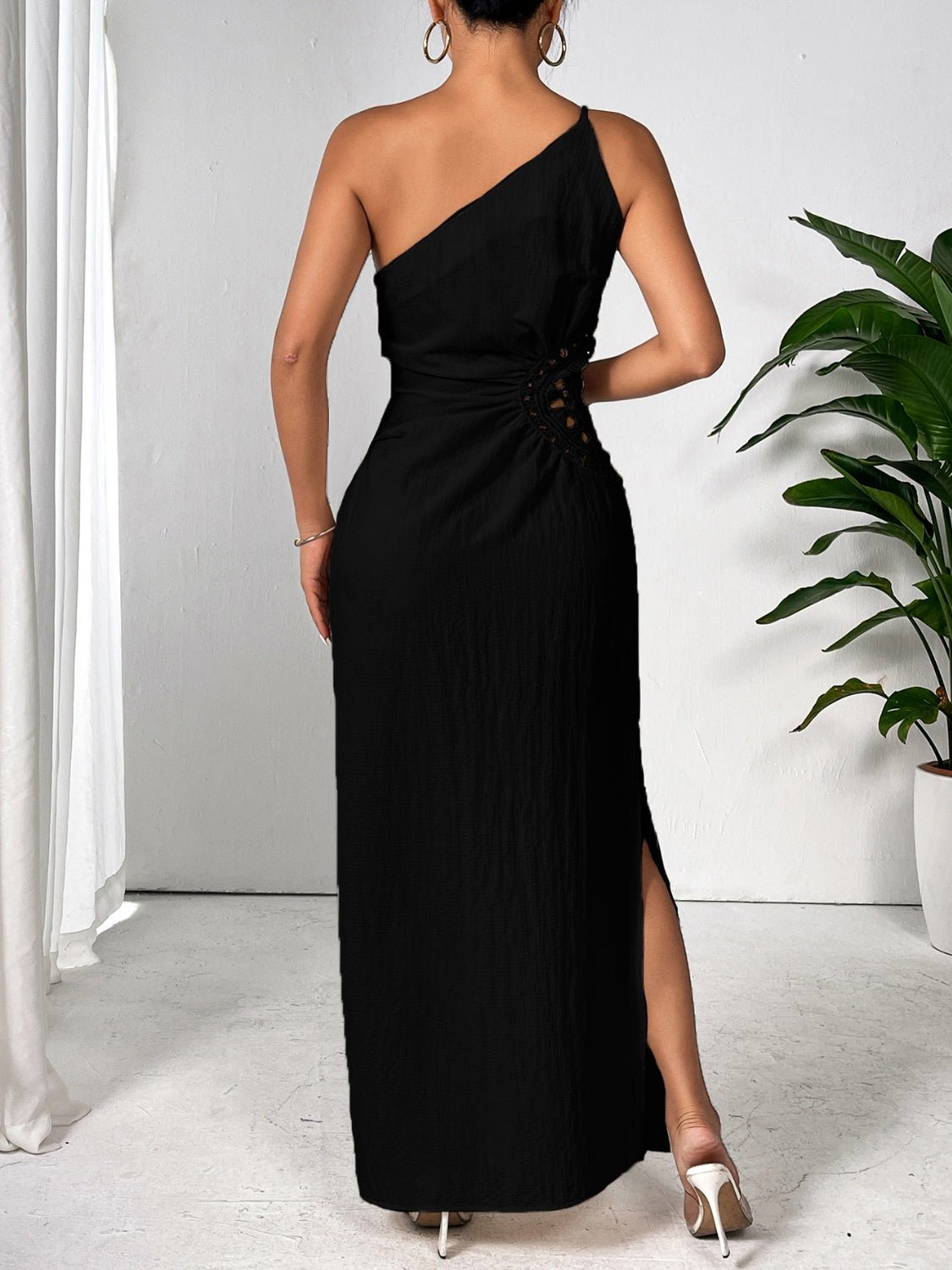 Honey Slit One Shoulder Sleeveless Maxi Dress - Mervyns