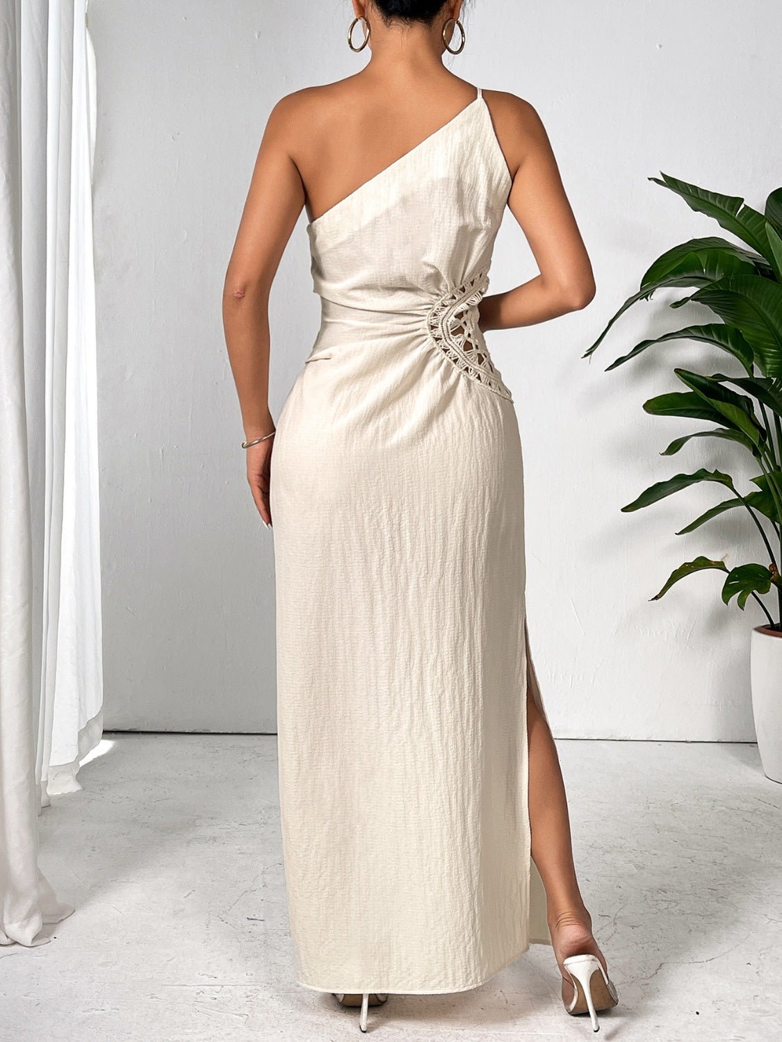 Honey Slit One Shoulder Sleeveless Maxi Dress - Mervyns