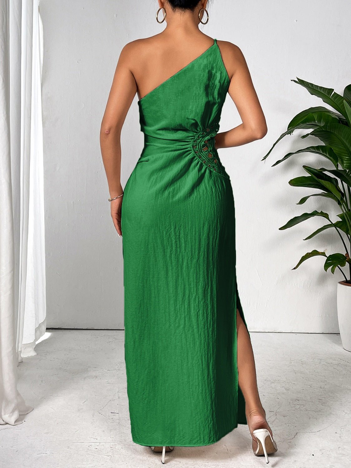 Honey Slit One Shoulder Sleeveless Maxi Dress - Mervyns