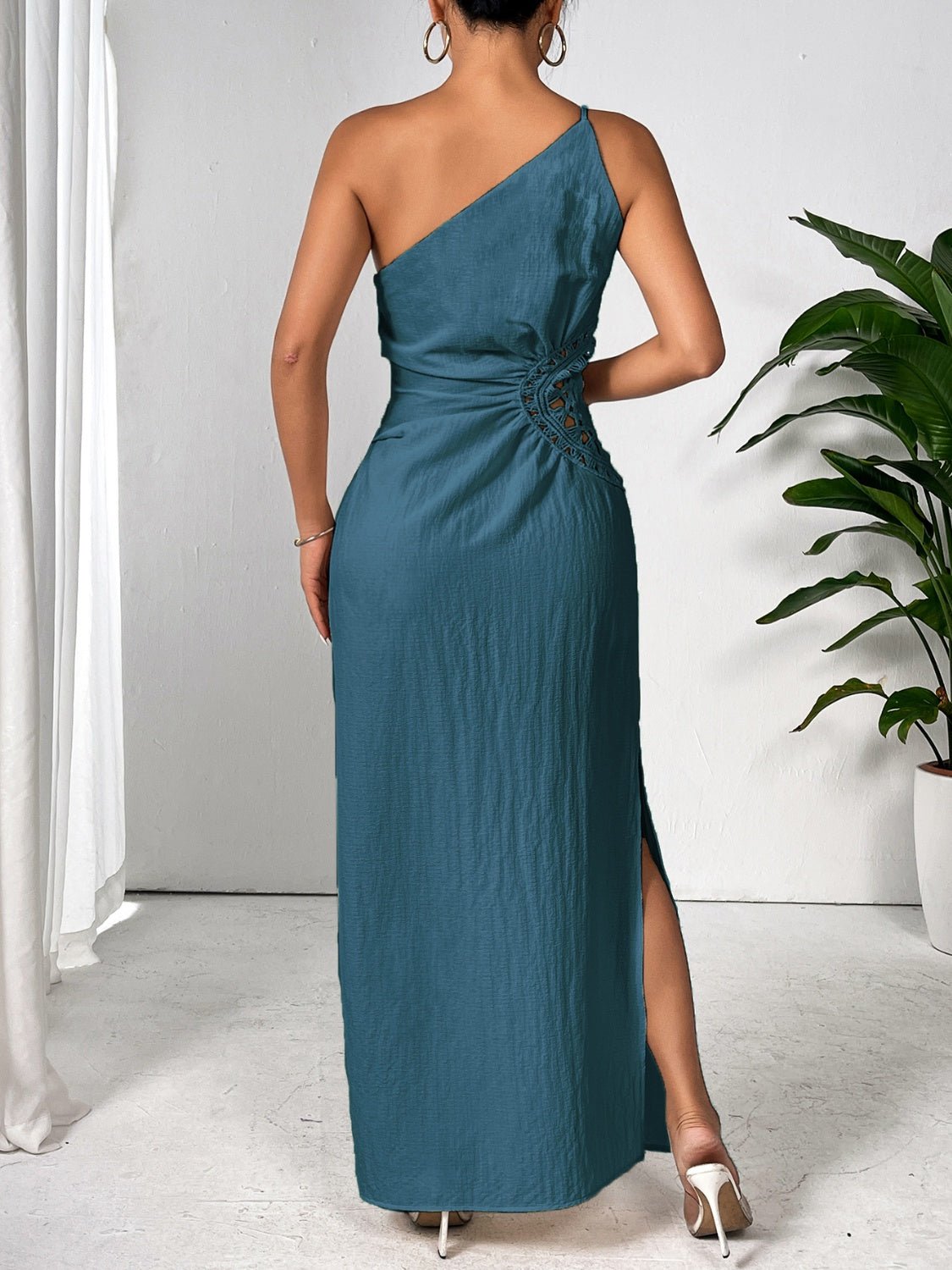 Honey Slit One Shoulder Sleeveless Maxi Dress - Mervyns