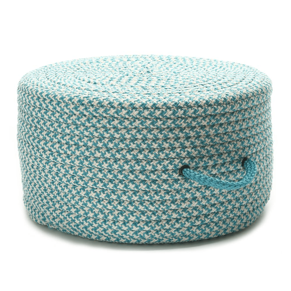 Houndstooth Pouf Turquoise 20"x20"x11" - Mervyns