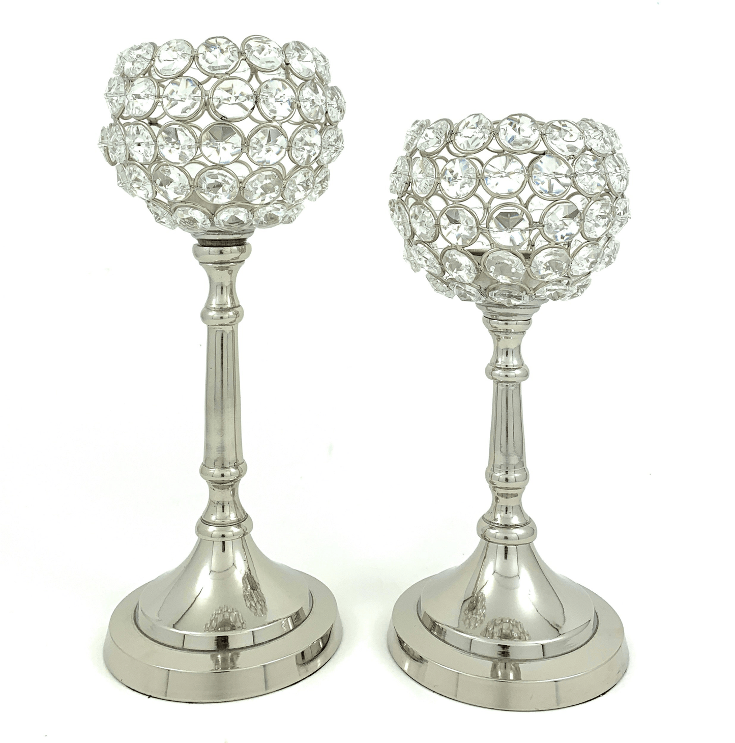 Hurricane Crystal Candle Holder - Set of 2 - Mervyns