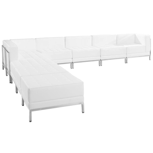 Imagination Melrose White LeatherSoft Sectional Configuration, 9 Pieces - Mervyns