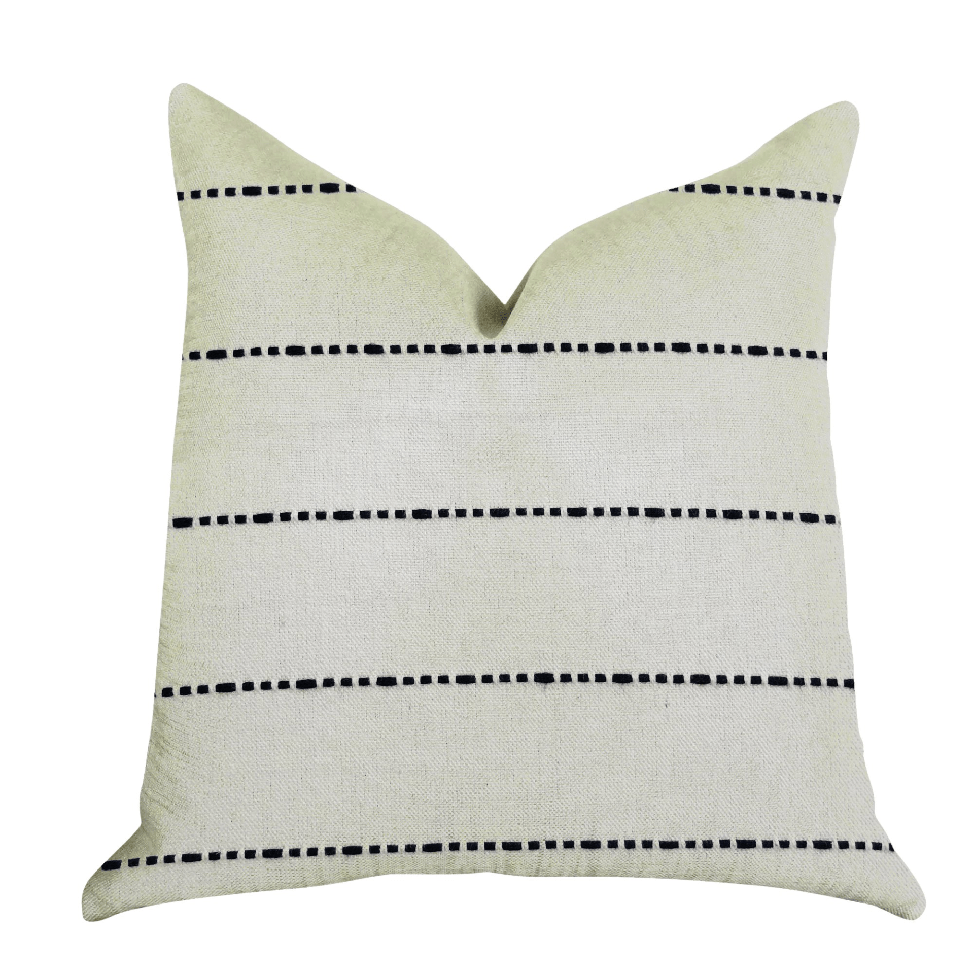 Interweave Vanilla Bean Luxury Throw Pillow in Black and White - Mervyns