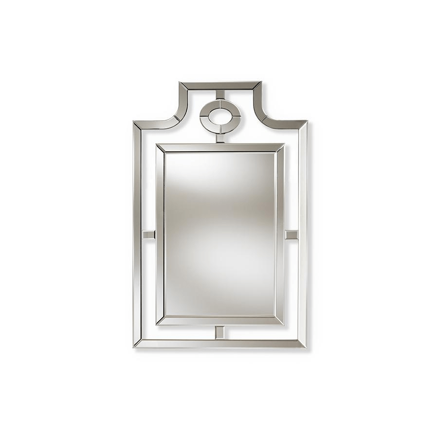 Iria Modern and Contemporary Silver Finished Pagoda Wall Accent Mirror - Mervyns