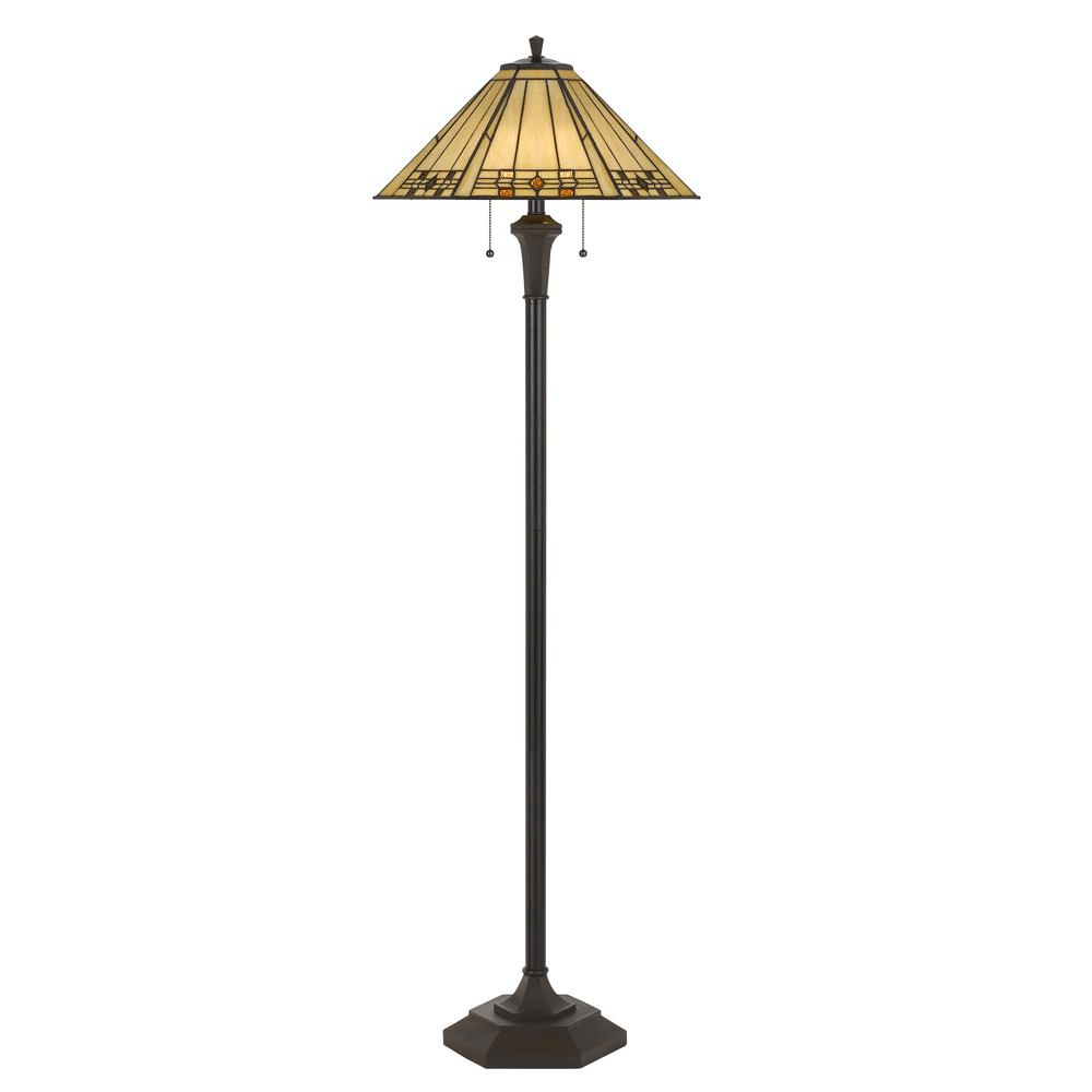 Iva 100W X 2 Tiffany Floor Lamp - Mervyns