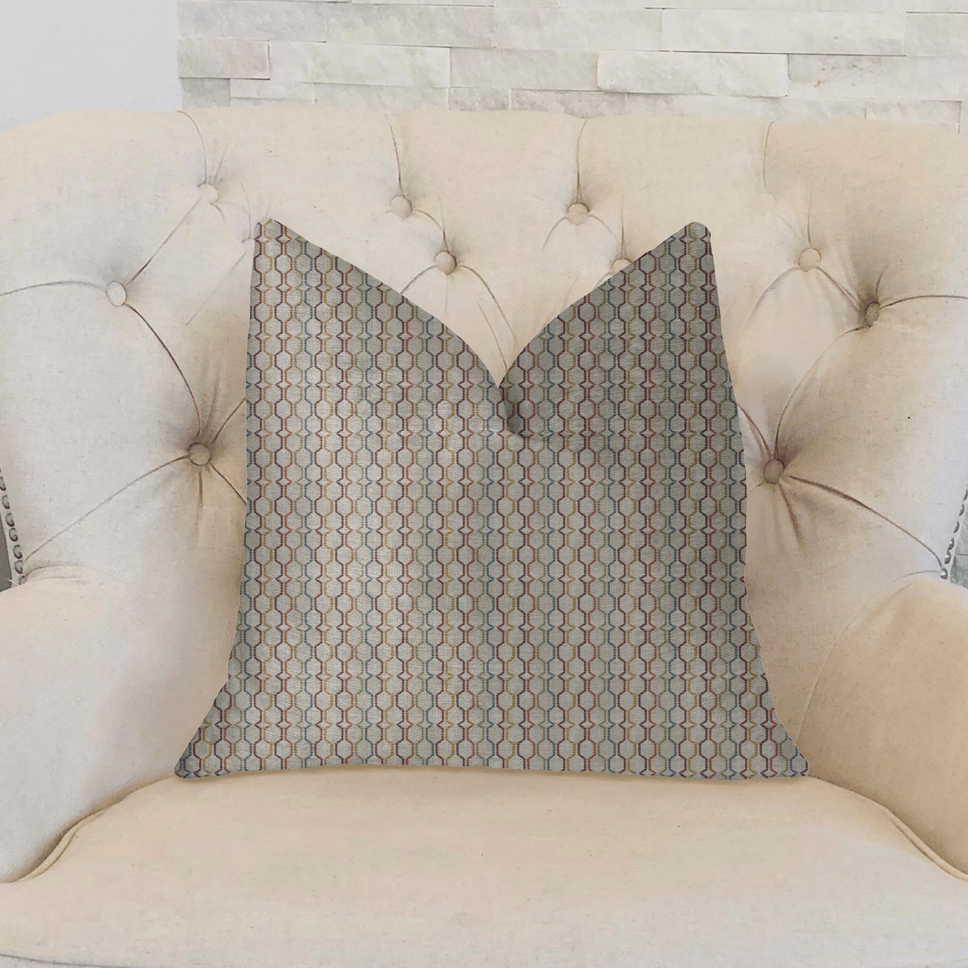 Jazzy Straw Multicolor Luxury Throw Pillow - Mervyns