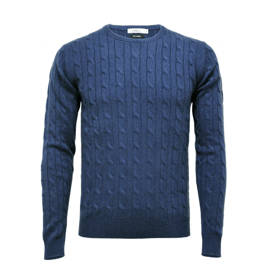 Jeans Cashmere Crew Neck Cable Sweater - Mervyns