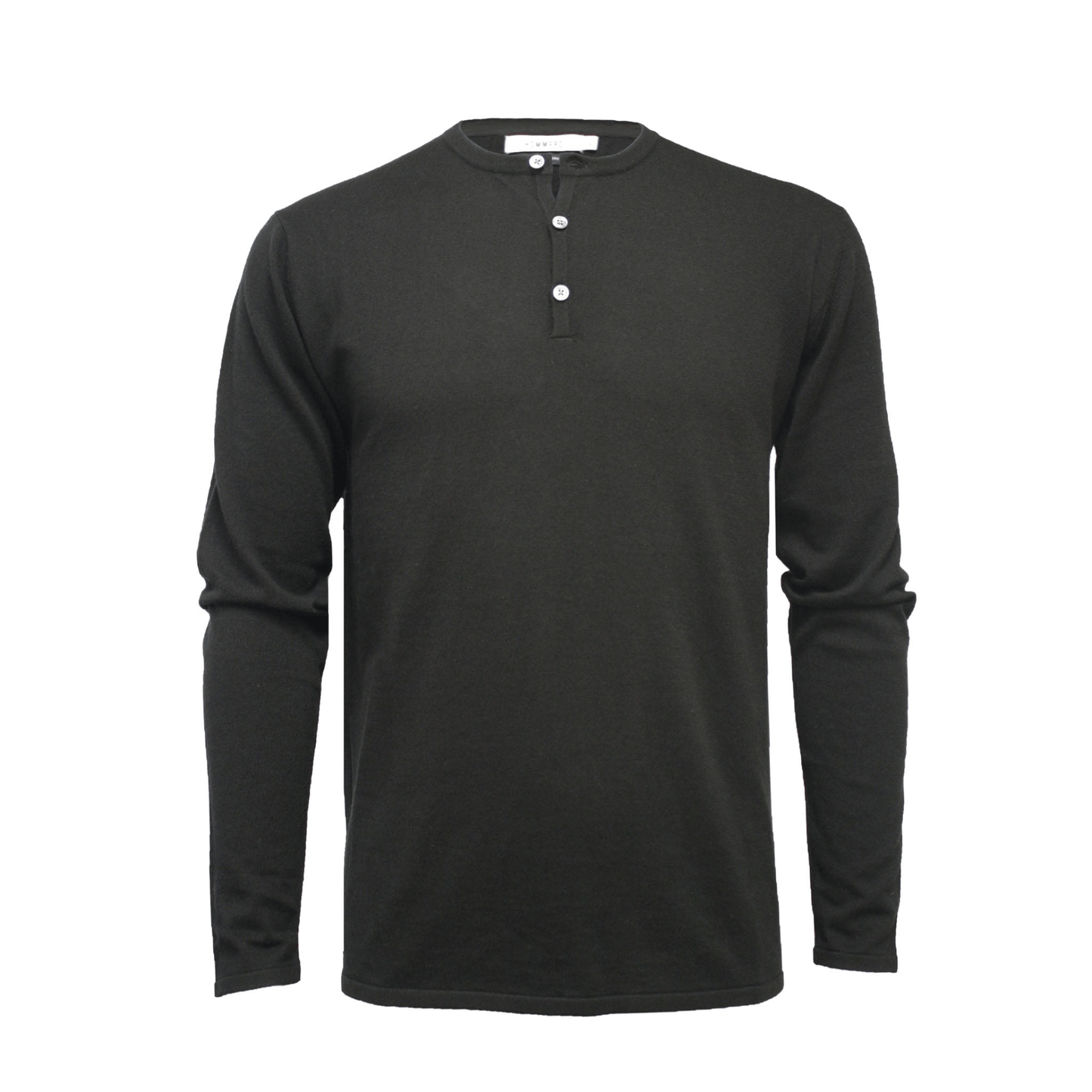 Jersey Henley Long Sleeves T Shirt - Black - Mervyns