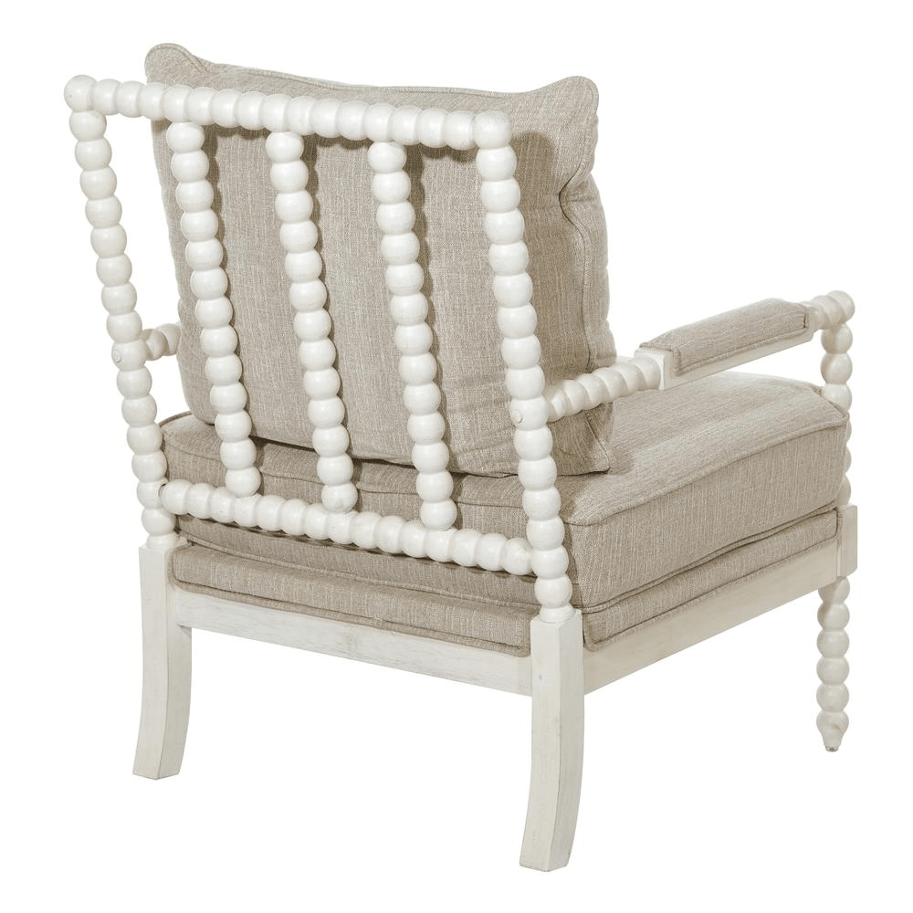 Kaylee Spindle Chair, Beige Linen - Mervyns
