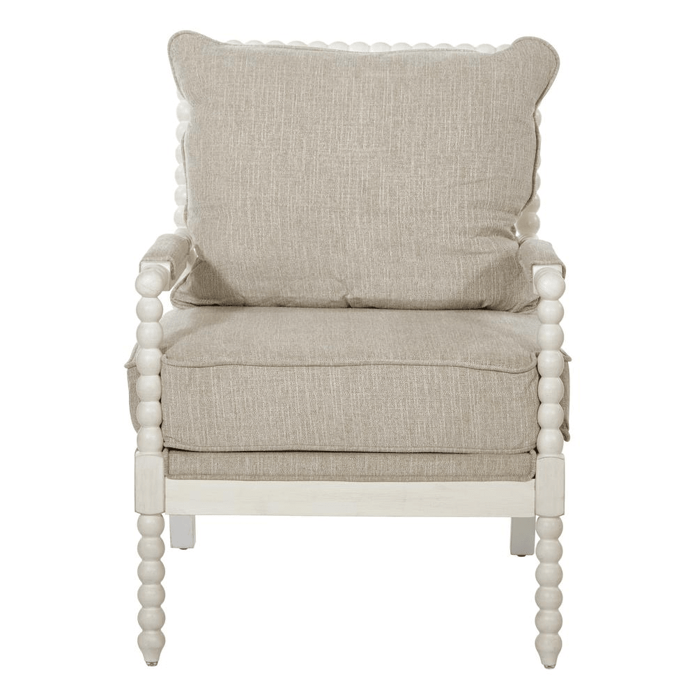 Kaylee Spindle Chair, Beige Linen - Mervyns