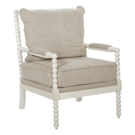 Kaylee Spindle Chair, Beige Linen - Mervyns
