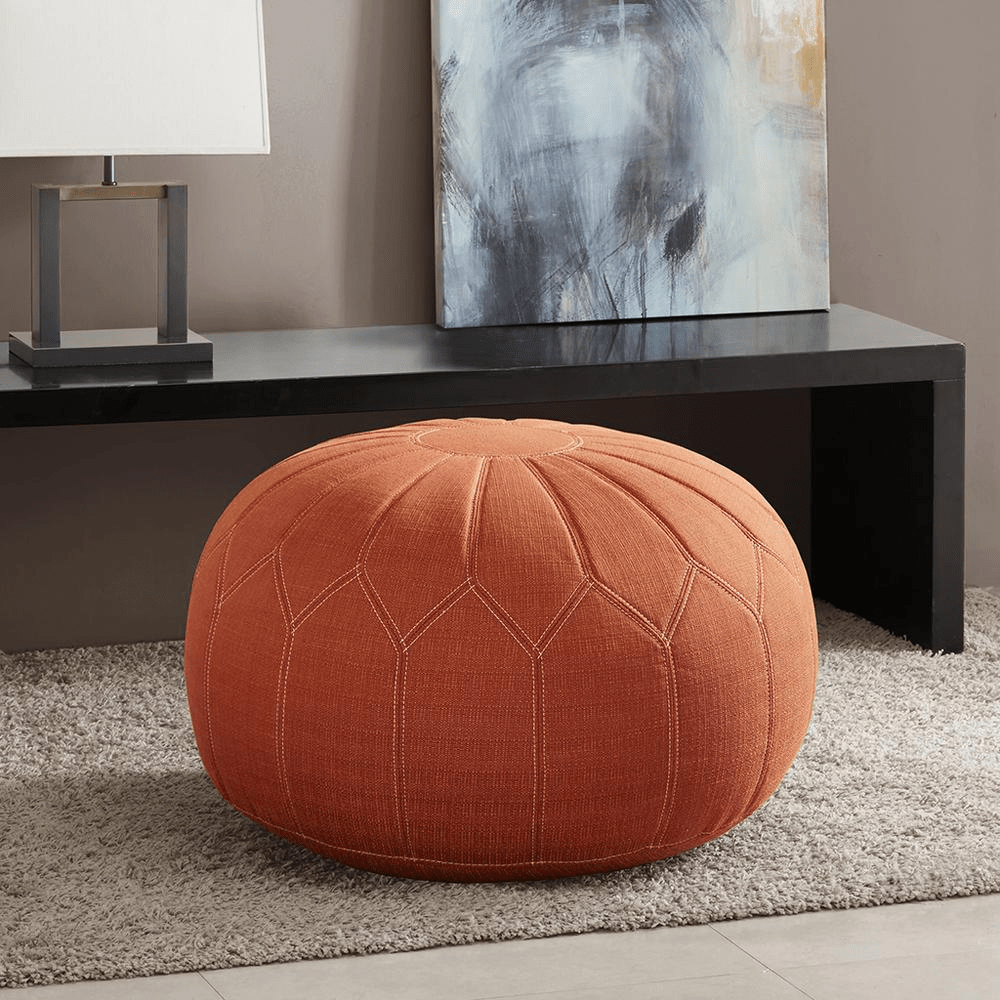 Kelsey Round Pouf Ottoman,FPF18 - 0090 - Mervyns