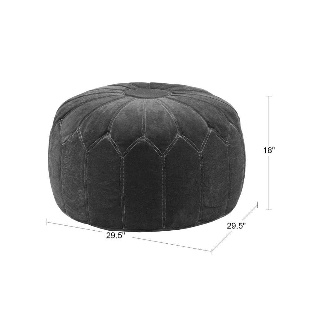 Kelsey Round Pouf Ottoman,FPF18 - 0090 - Mervyns