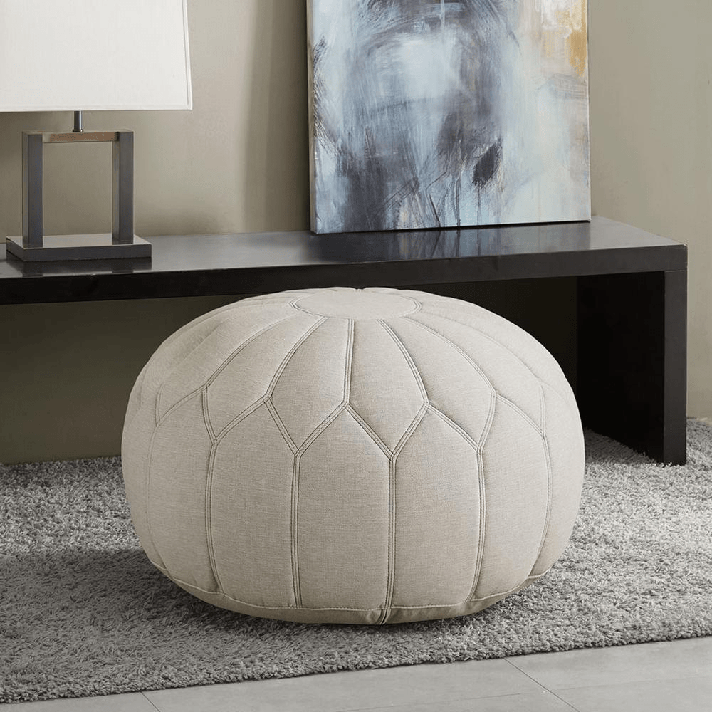 Kelsey Round Pouf Ottoman,FPF18 - 0090 - Mervyns