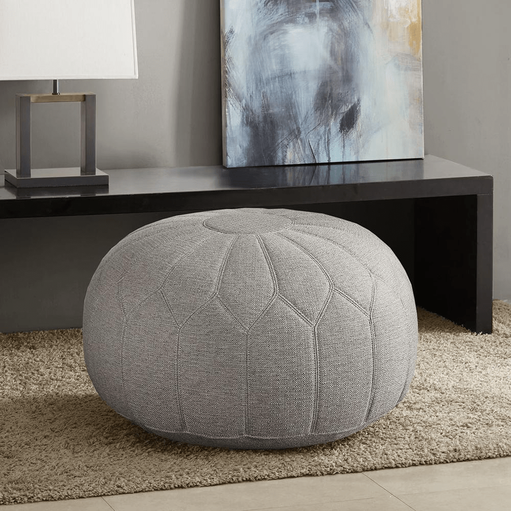 Kelsey Round Pouf Ottoman,FPF18 - 0090 - Mervyns