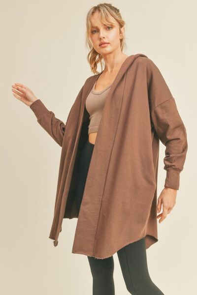 Kimberly C Open Front Longline Hooded Cardigan - Mervyns