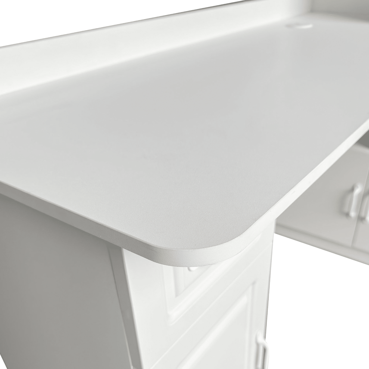 L-Shaped Corner Computer Desk for Home Office or Study desk, Study Modern Style Table with Drawers, Bookshelf & Hutch, 2-in-1 L-Shaped Design, Large Working Space,white - Mervyns